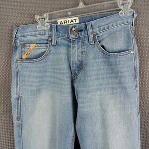 Ariat M7 Mens Slim Fit Straight Leg Jeans Light Wash Blue 29x36 Cowboy Western